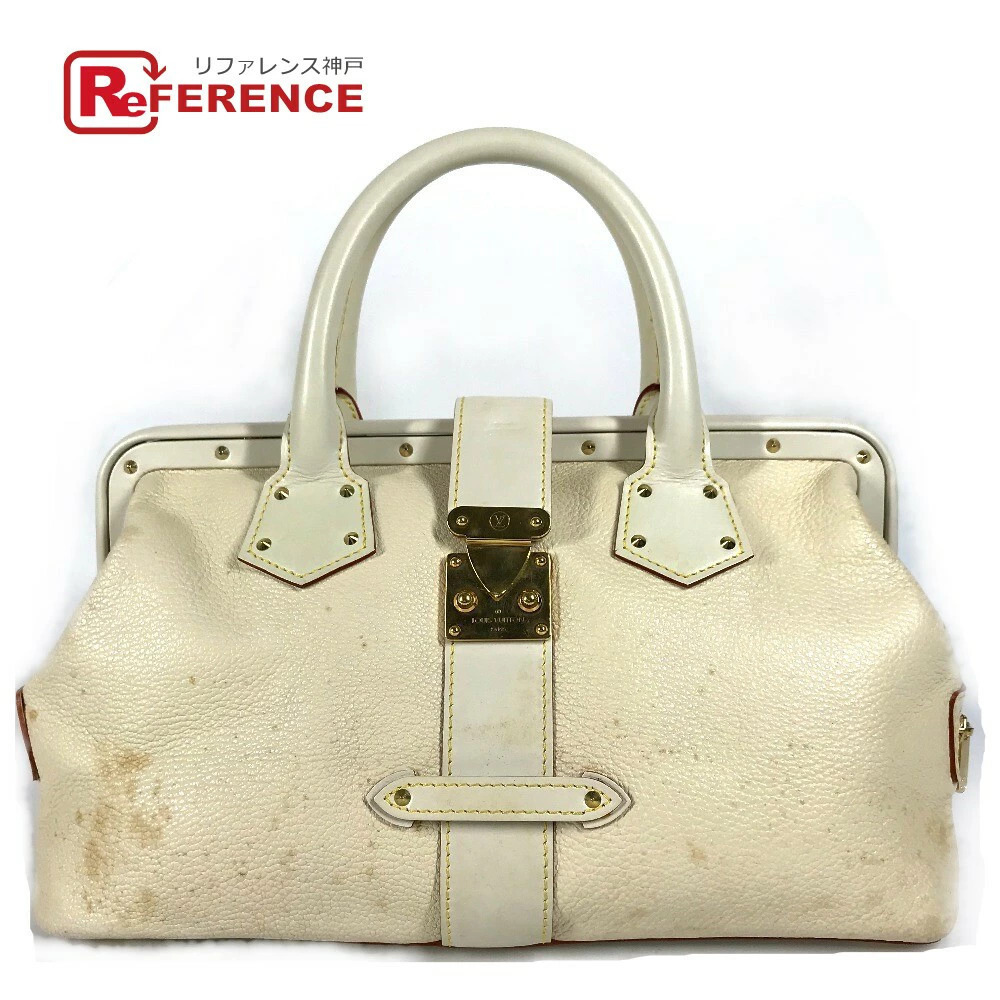 LOUIS VUITTON Suhali Ingenieux Handbag Doctors Bag Leather Blanc White